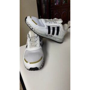 Adidas NMD_R1 V3 Athletic Shoes Cloud White/Core Black/Gold Metallic size 5‎